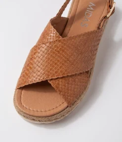 Fashion Midas Shoes Sabbas Tan Weave Sandals