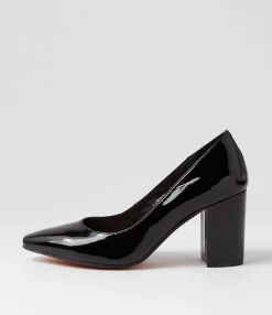 Online Midas Shoes Sabine Black Patent Leather Heels