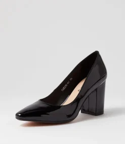 Online Midas Shoes Sabine Black Patent Leather Heels
