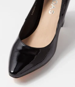 Online Midas Shoes Sabine Black Patent Leather Heels
