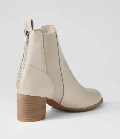 Best Sale Midas Shoes Sada Stone Natural Heel Leather Chelsea Boots
