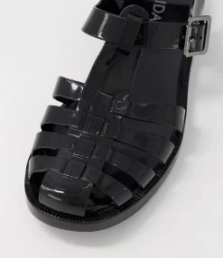 Outlet Midas Shoes Sadie Black Jelly Sandals