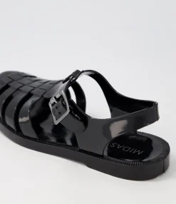 Outlet Midas Shoes Sadie Black Jelly Sandals