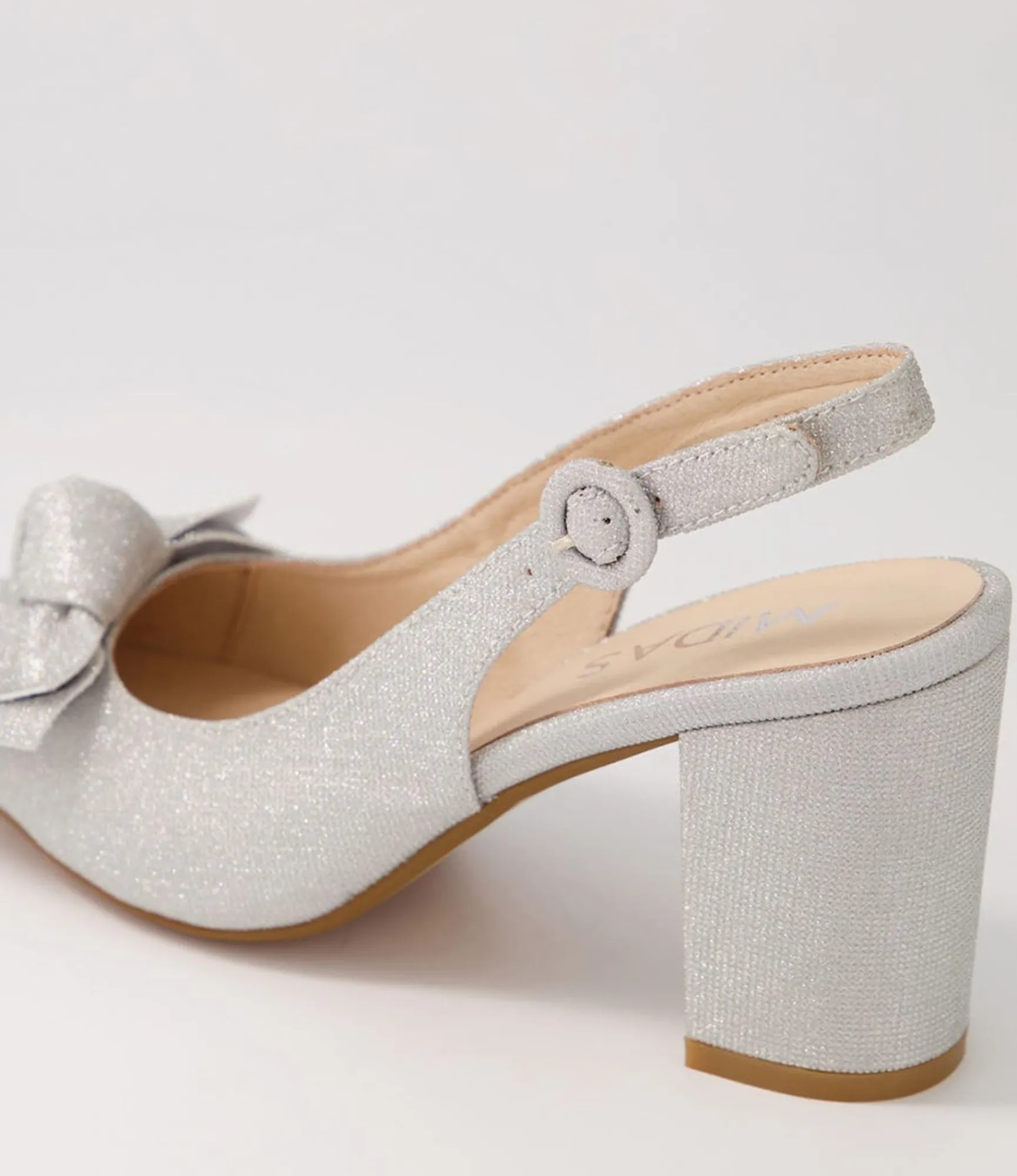 Cheap Midas Shoes Safari Silver Metallic Suede Heels