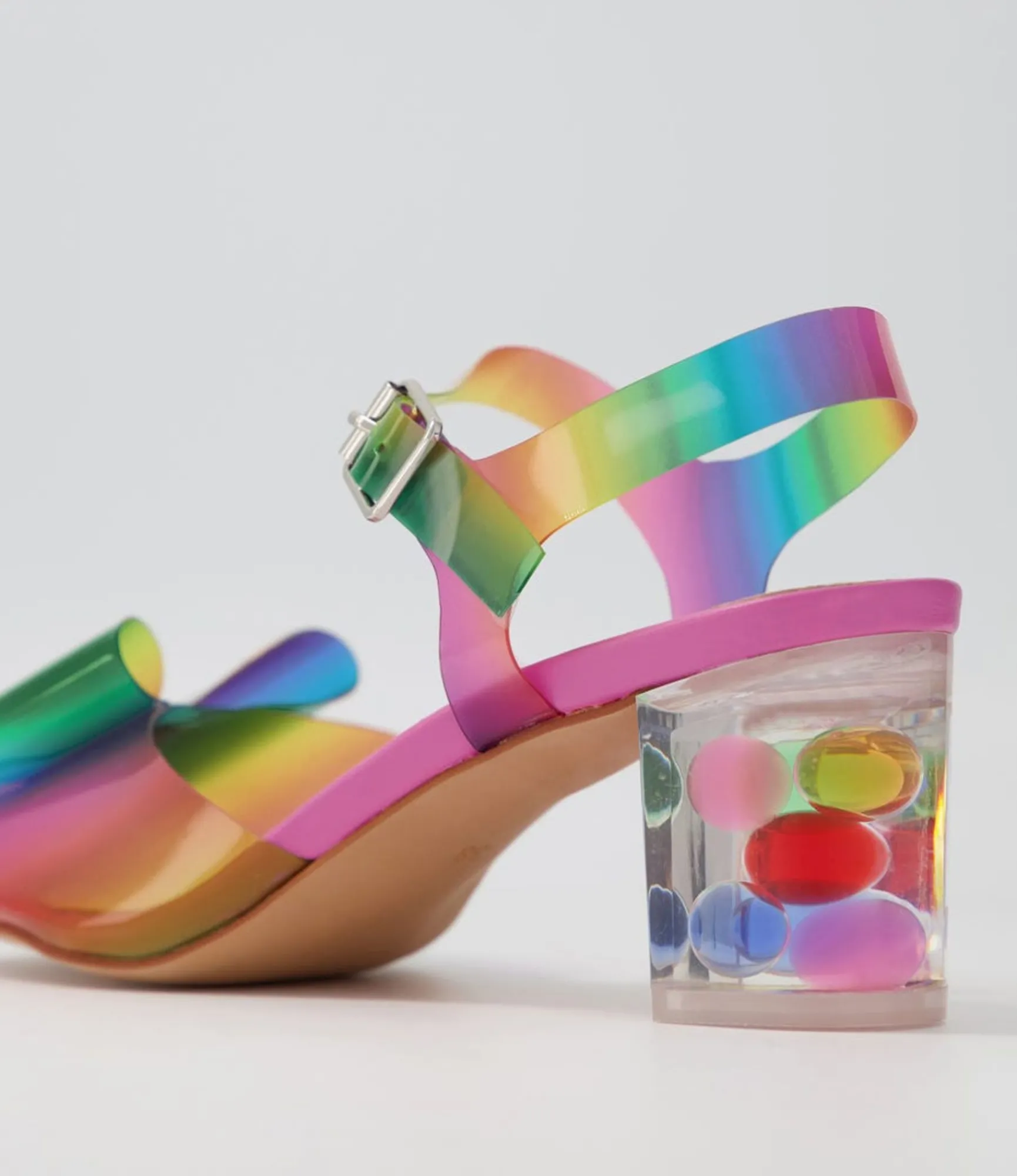 Cheap Midas Shoes Sandie Dazzle Bubble Vinylite Heel Sandals