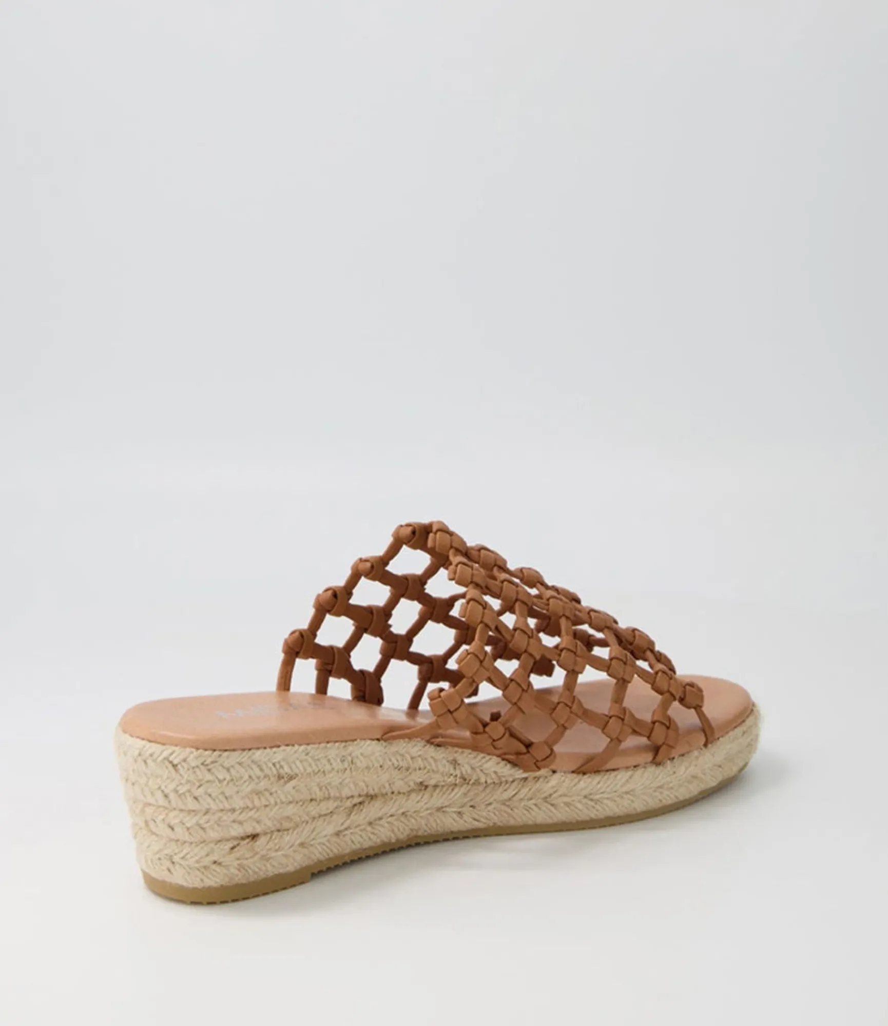 Cheap Midas Shoes Sangria Dark Tan Natural Rope Leather Espadrilles