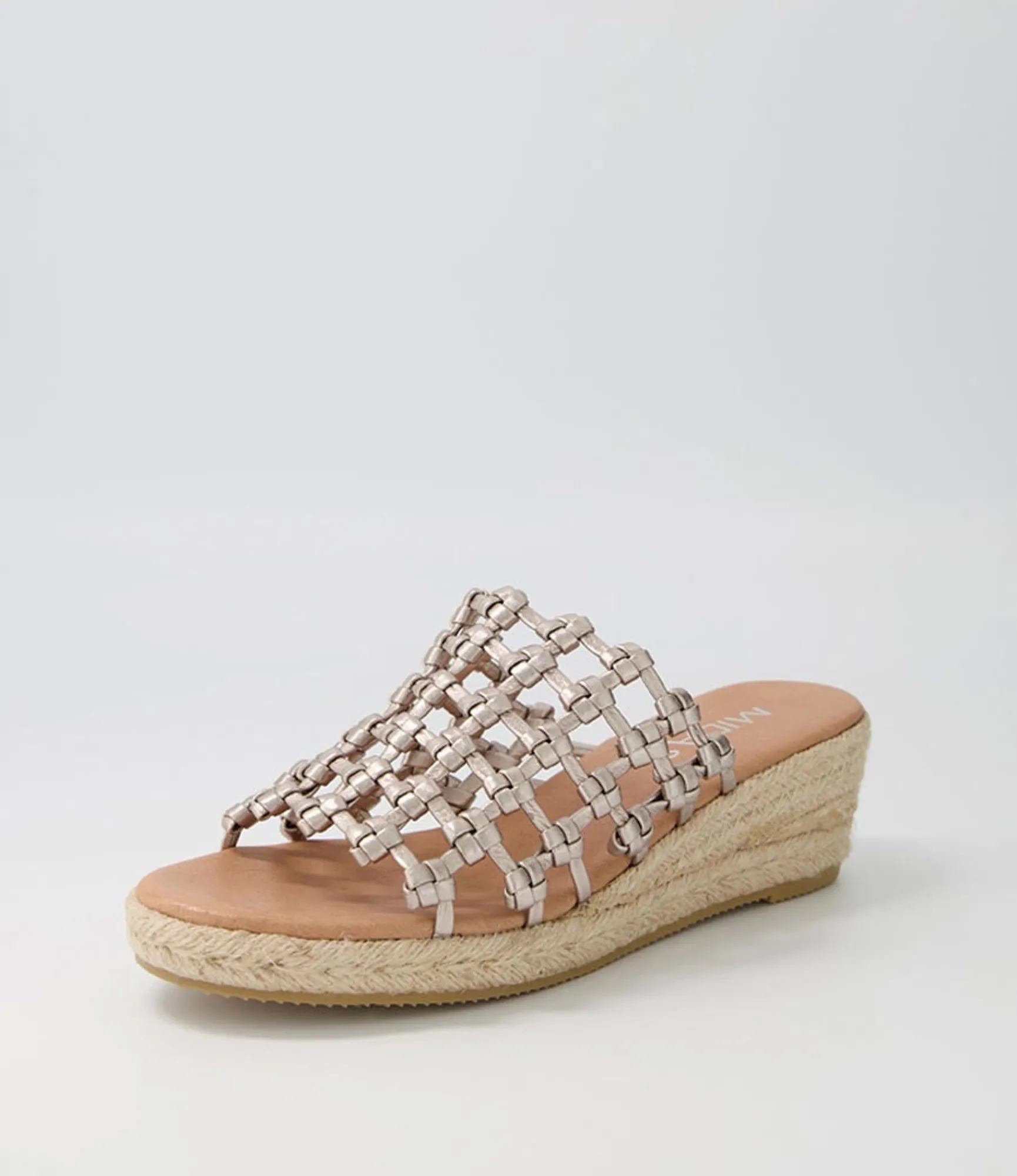 Outlet Midas Shoes Sangria Platino Natural Rope Leather Espadrilles