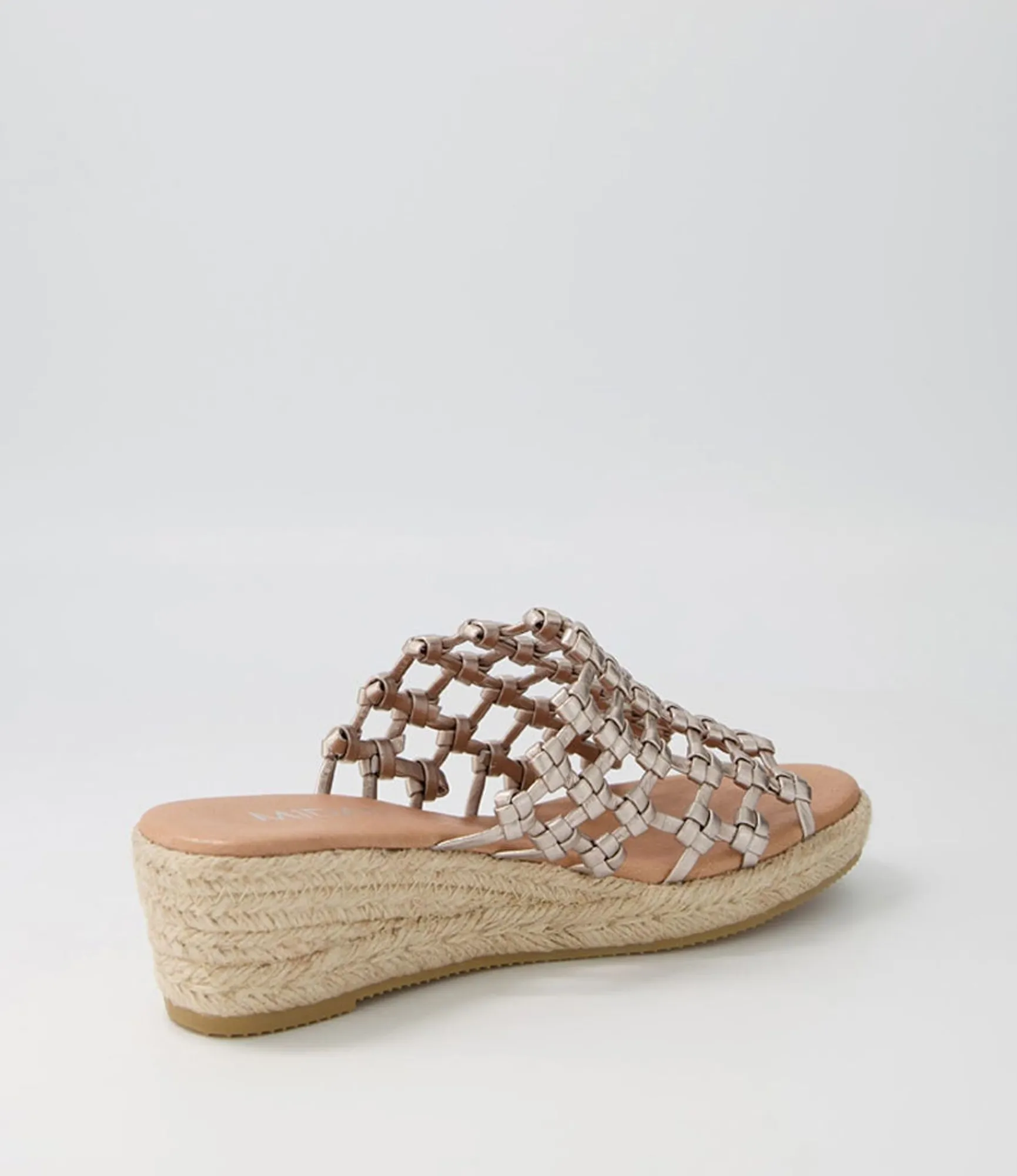 Outlet Midas Shoes Sangria Platino Natural Rope Leather Espadrilles