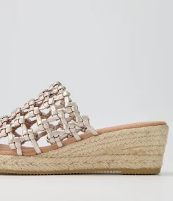 Outlet Midas Shoes Sangria Platino Natural Rope Leather Espadrilles