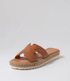 Cheap Midas Shoes Santino Tan Weave Slides