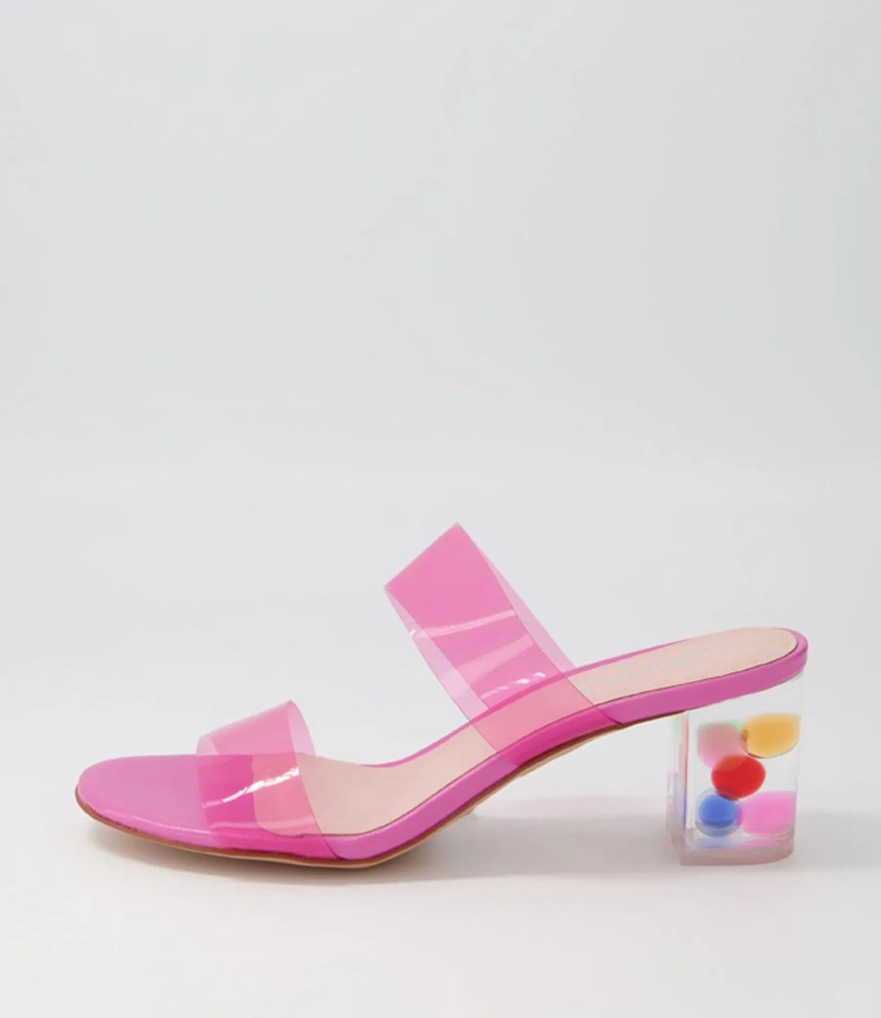 Best Midas Shoes Sarita Fuchsia Bubble Vinylite Heel Slides