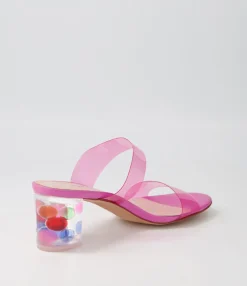 Best Midas Shoes Sarita Fuchsia Bubble Vinylite Heel Slides