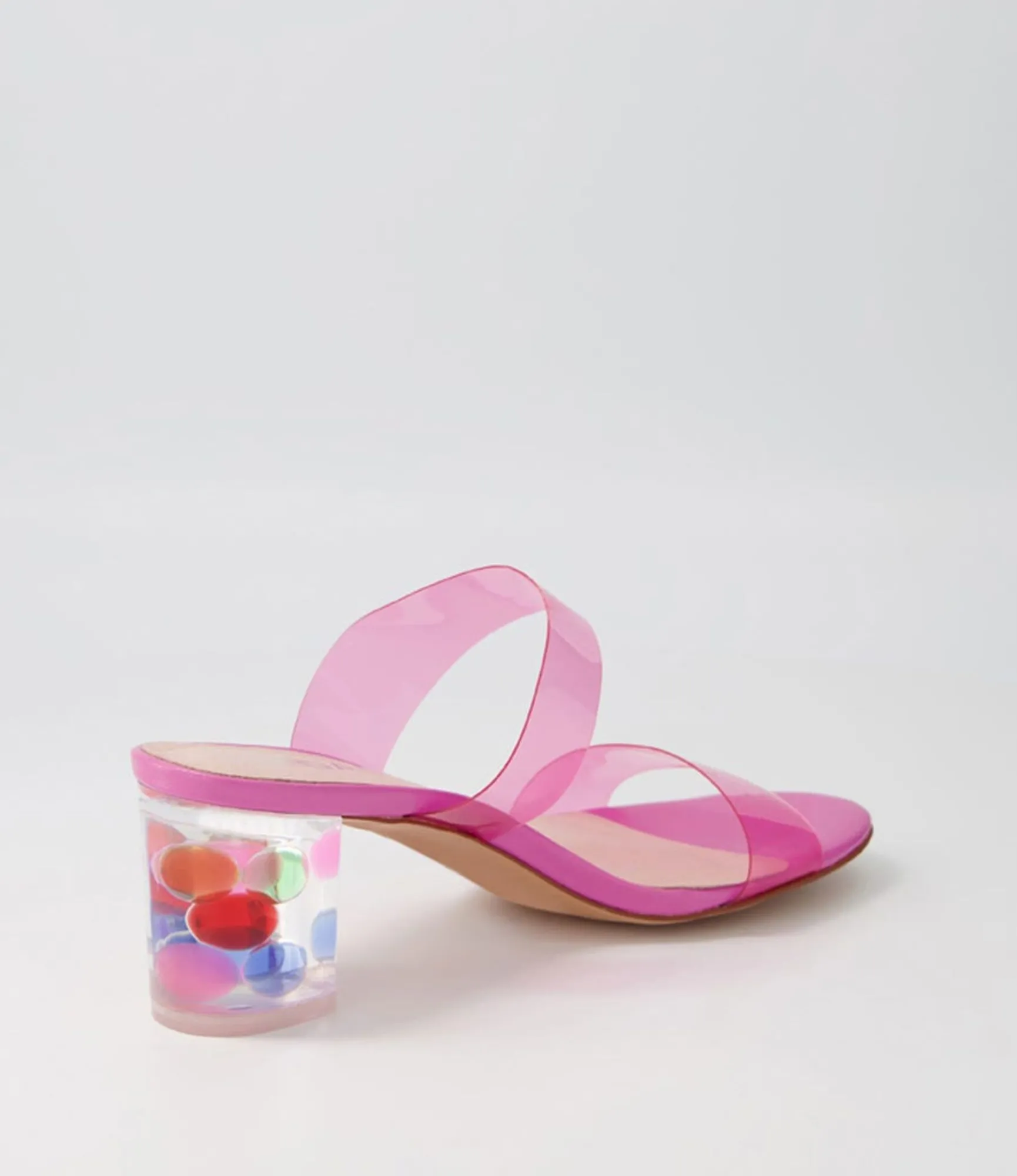 Best Midas Shoes Sarita Fuchsia Bubble Vinylite Heel Slides