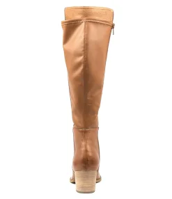 Outlet Midas Shoes Settin Dk Tan Leather Stretch Smooth