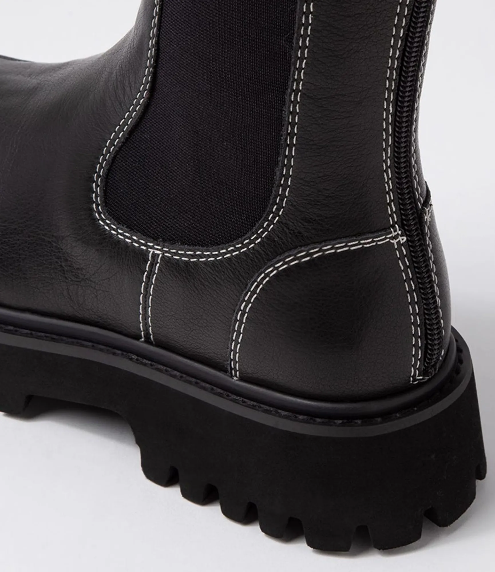 Hot Midas Shoes Sharpay Black Leather Chelsea Boots