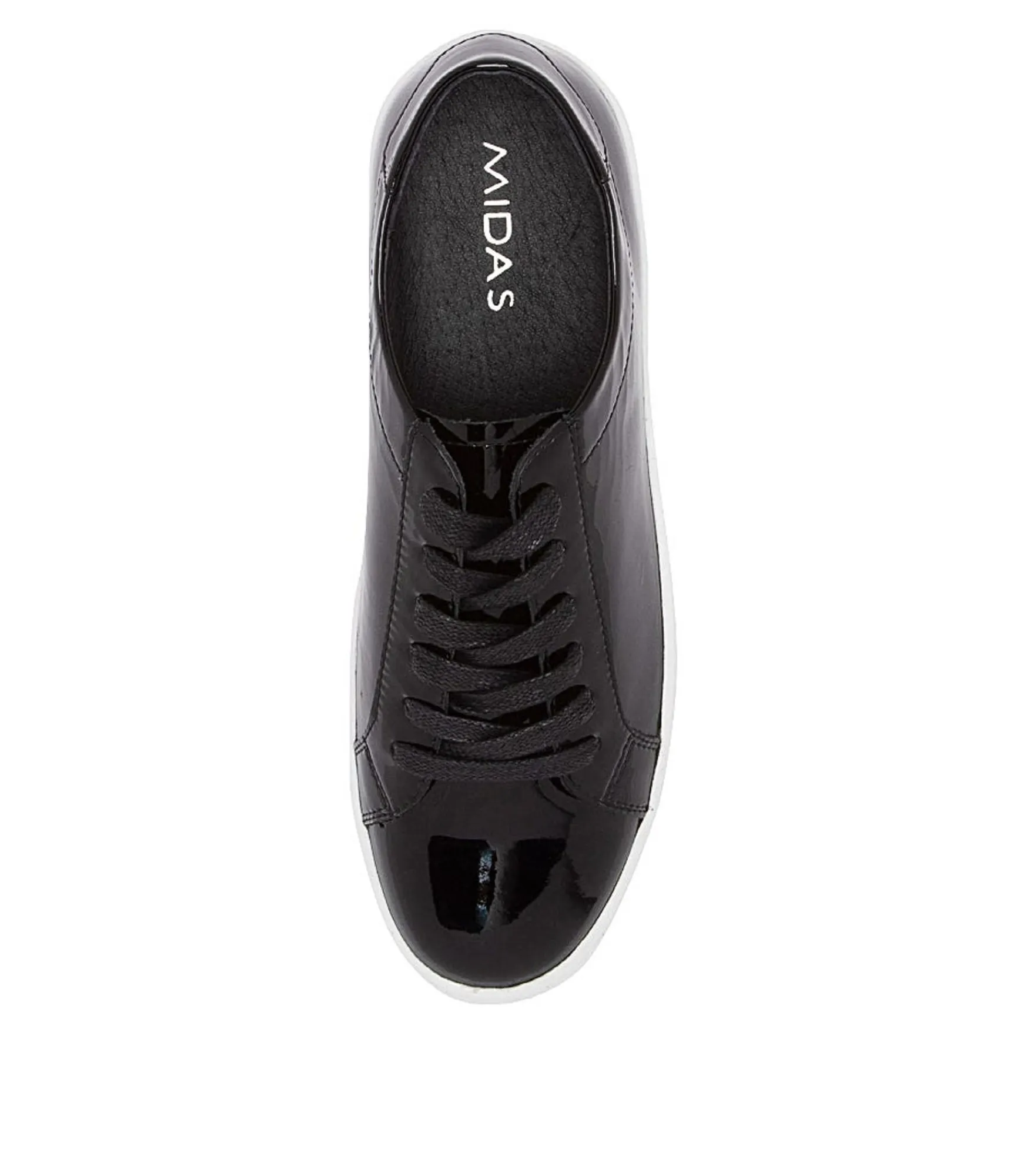 Cheap Midas Shoes Shelby Black Patent Leather Sneakers Ws