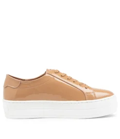 Discount Midas Shoes Shelby Camel Patent Leather Sneakers Wt Sole