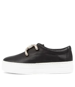 Clearance Midas Shoes Shells Black Leather Sneakers Ws