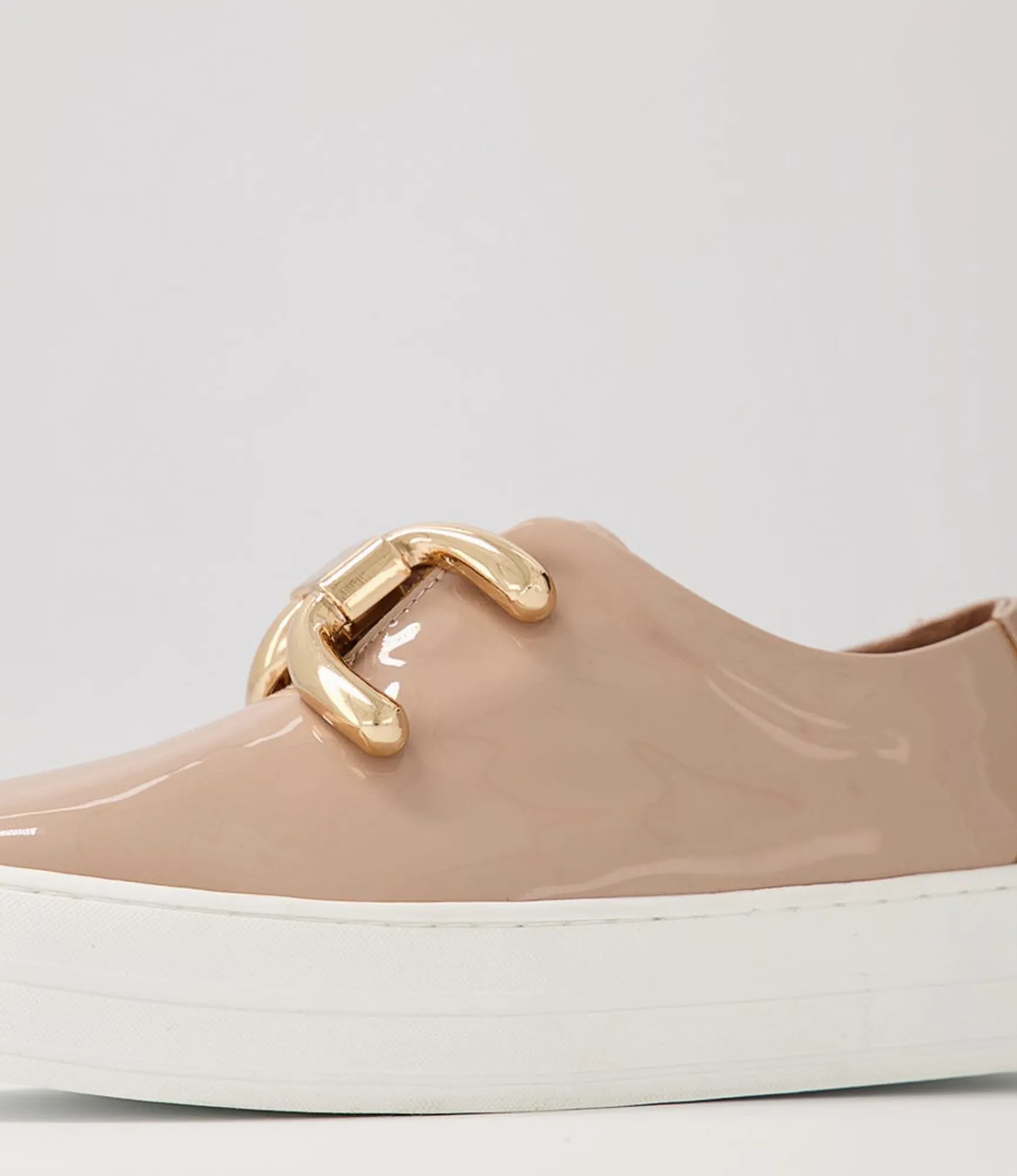 Best Sale Midas Shoes Shells Latte Patent Leather Sneakers Ws