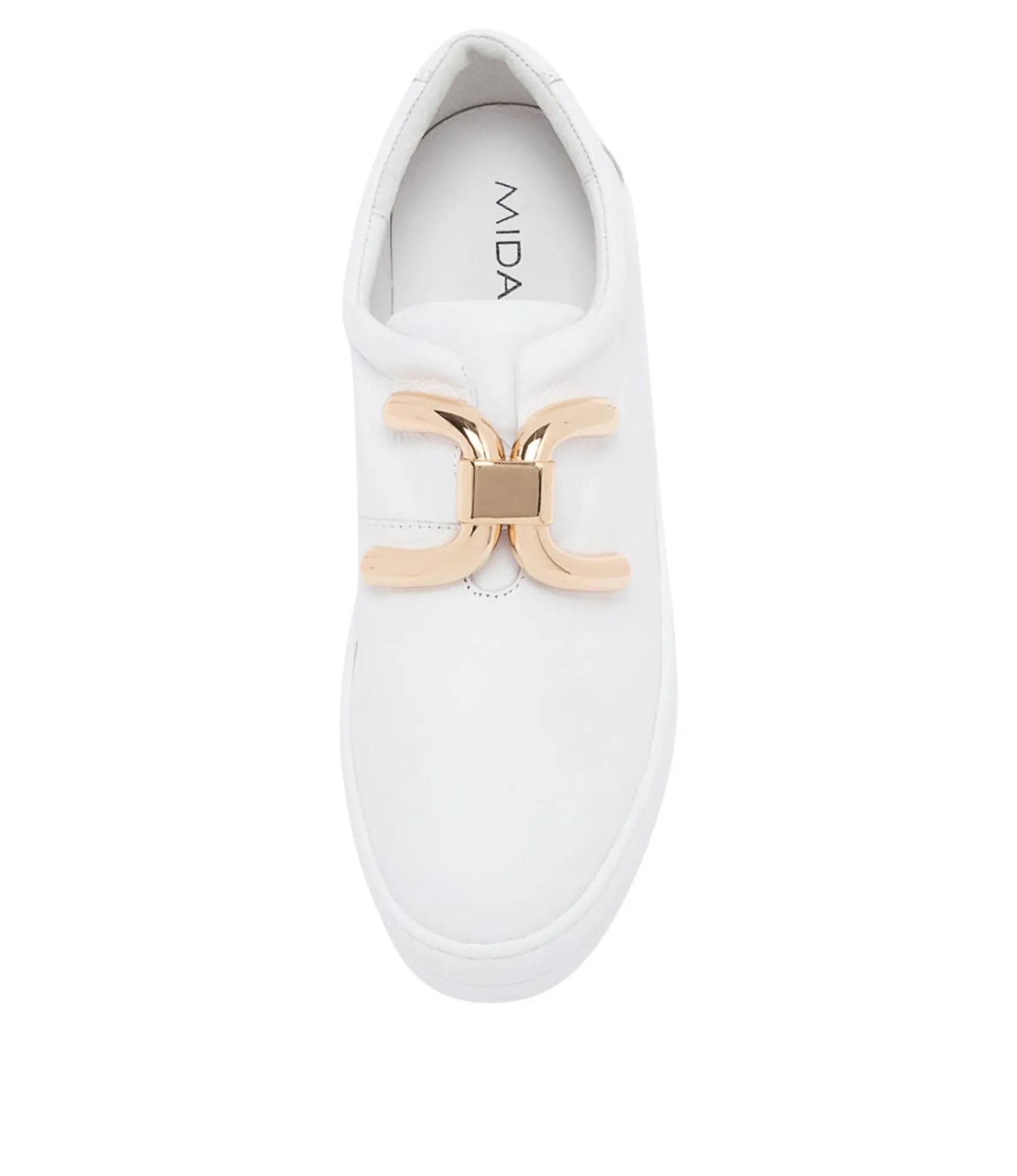 Store Midas Shoes Shells White Leather Sneakers Ws