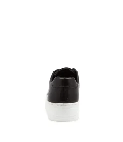 Discount Midas Shoes Shiann Black Leather Sneakers White Sole