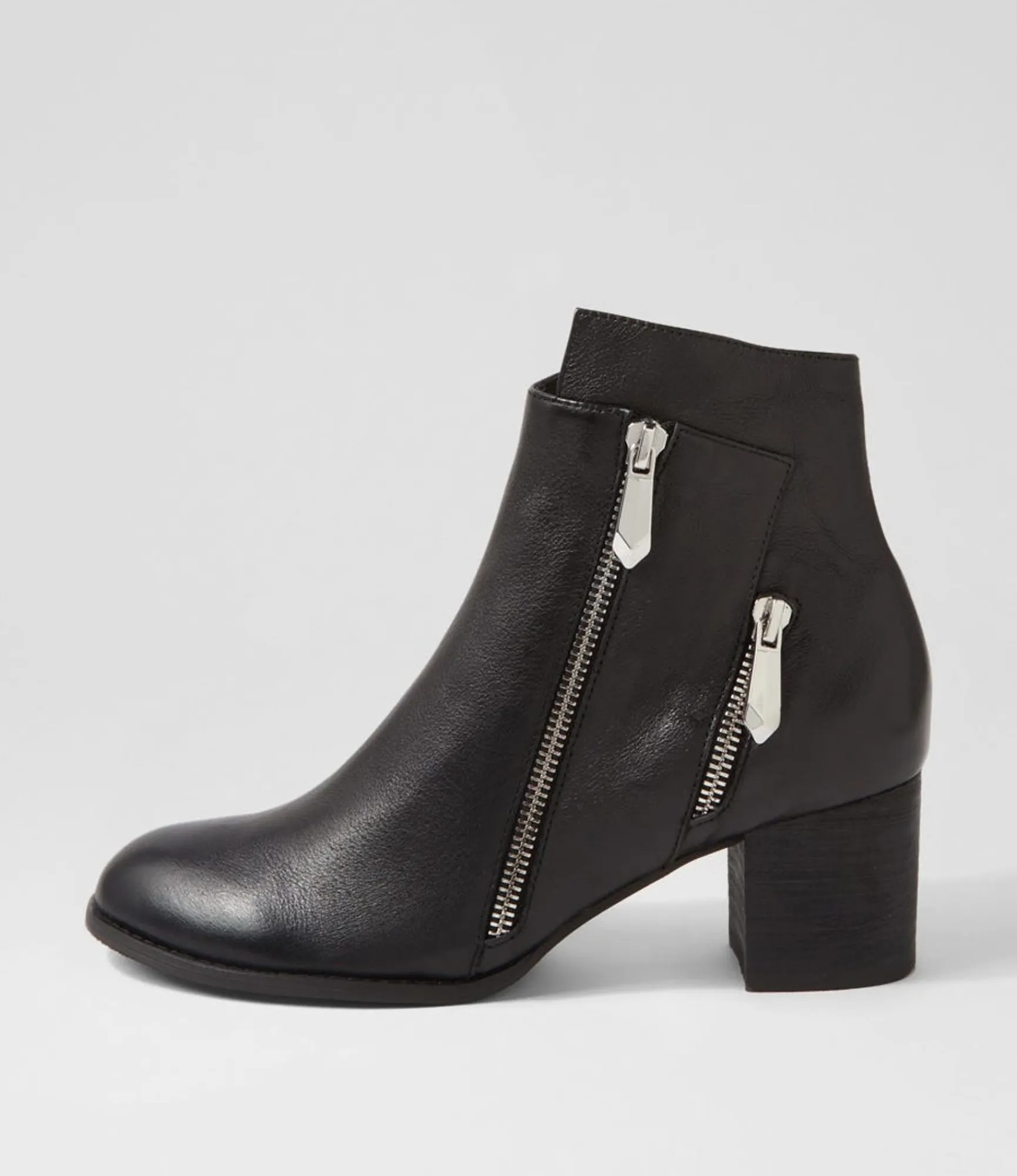 Sale Midas Shoes Silas Black Leather Ankle Boots