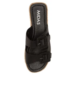 Hot Midas Shoes Singe Black Leather