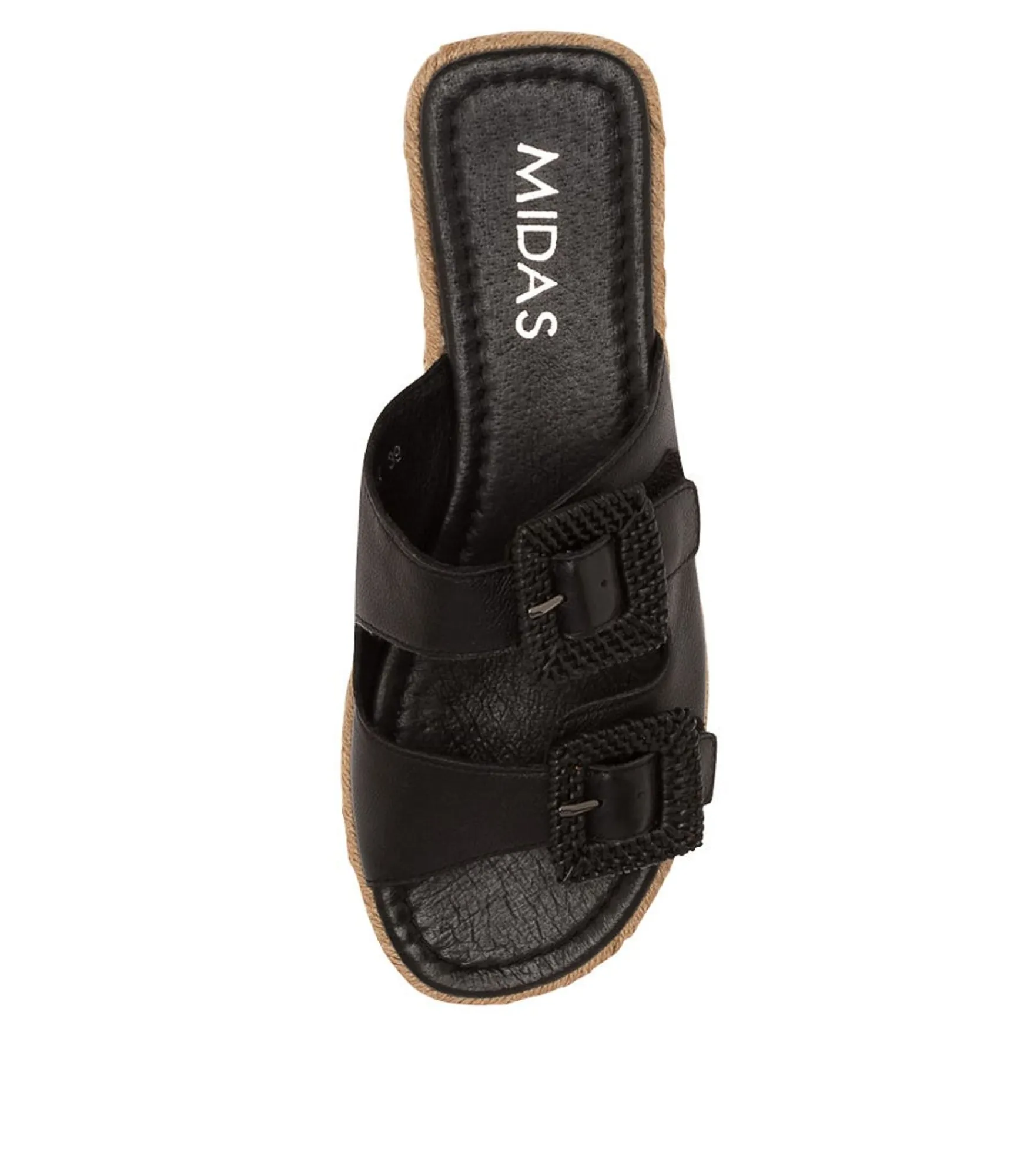 Hot Midas Shoes Singe Black Leather