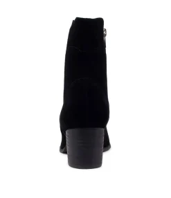 Clearance Midas Shoes Sinner Black Suede Ankle Boots Bh