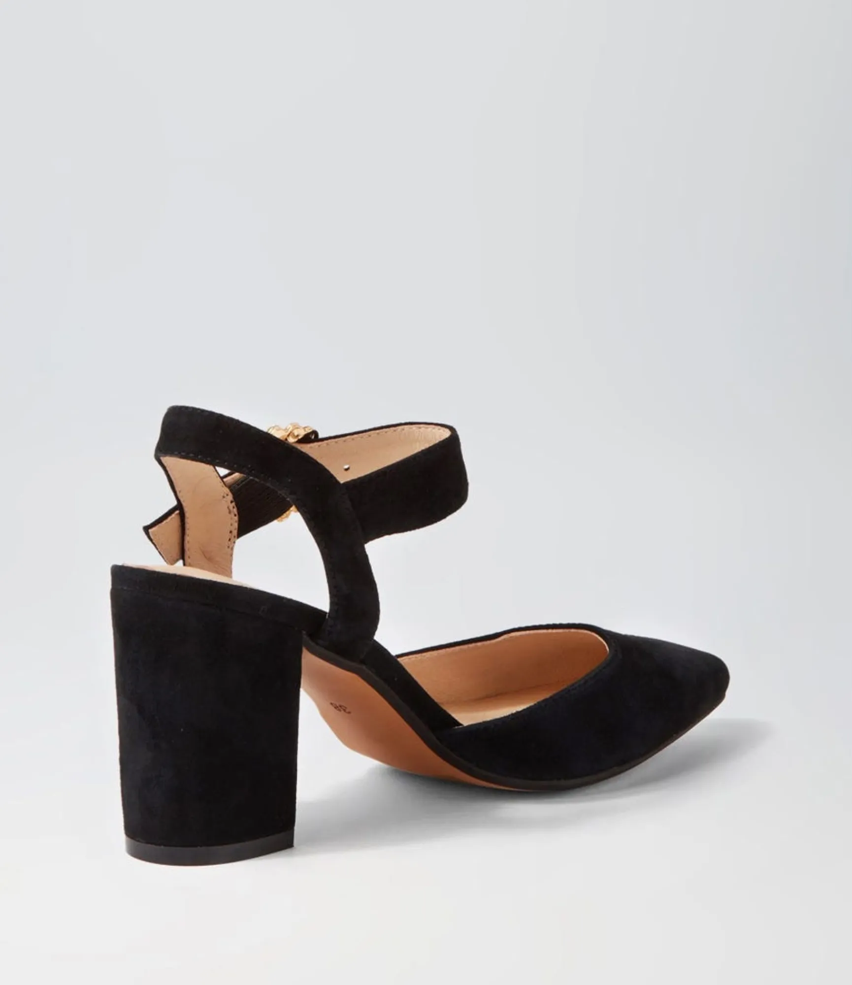 Cheap Midas Shoes Sisly Black Suede Heels