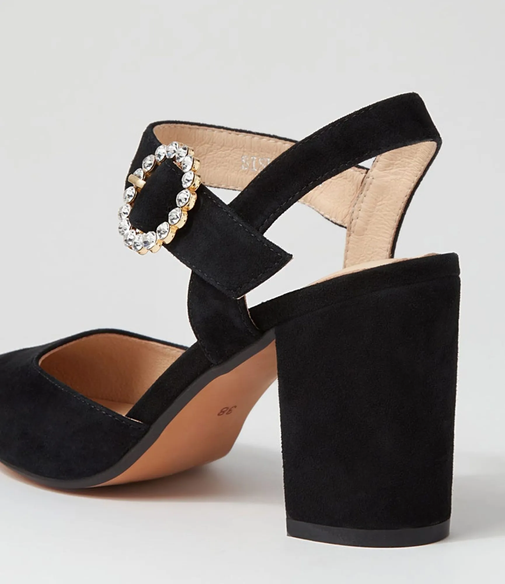 Cheap Midas Shoes Sisly Black Suede Heels