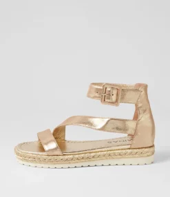 Best Midas Shoes Sissle Old Gold Scratch Leather Sandals