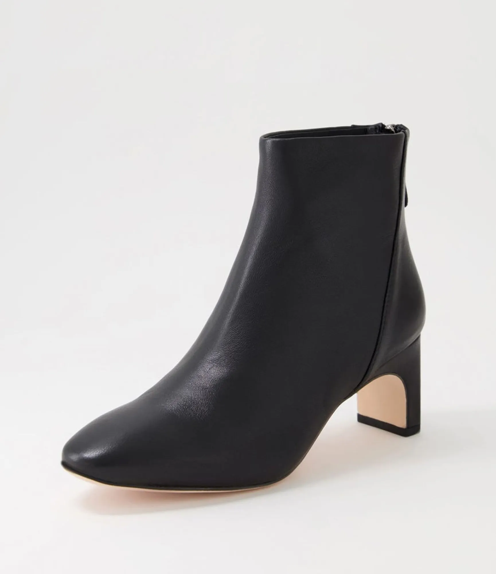 Cheap Midas Shoes Sofee Black Leather Ankle Boots
