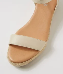 Outlet Midas Shoes Sofi Milk Leather Espadrilles