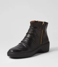 Shop Midas Shoes Soul Black Leather Ankle Boots