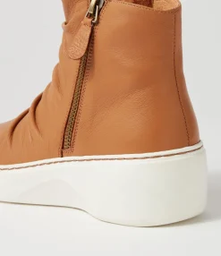 Flash Sale Midas Shoes Soul Dark Tan White Leather Ankle Boots
