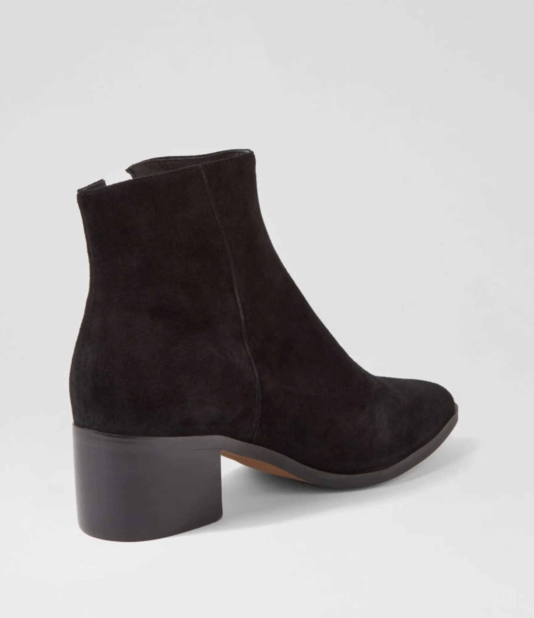 Sale Midas Shoes Spana Black Suede Ankle Boots