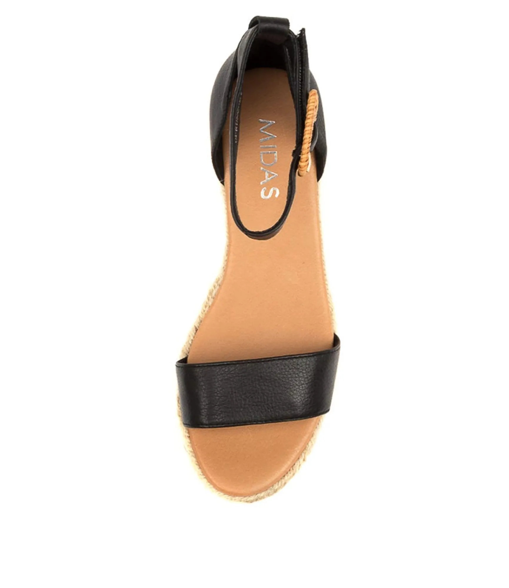 Best Midas Shoes Sprung Black Leather