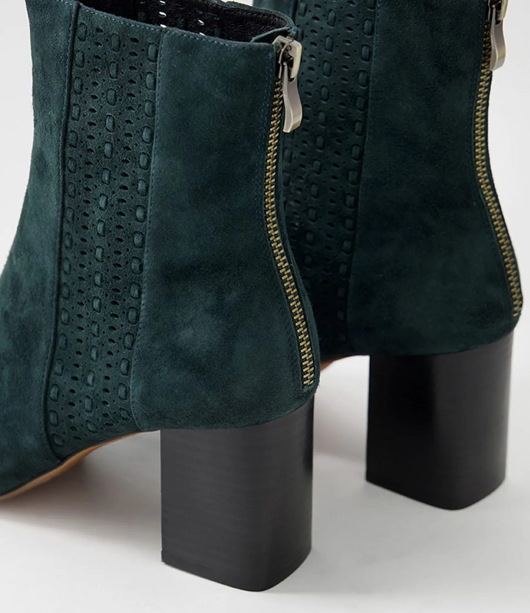 Cheap Midas Shoes Stalla Deep Green Suede Ankle Boots