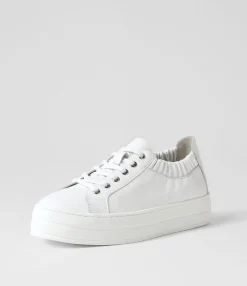 Flash Sale Midas Shoes Sully White Leather Sneakers