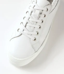 Flash Sale Midas Shoes Sully White Leather Sneakers