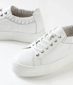 Flash Sale Midas Shoes Sully White Leather Sneakers