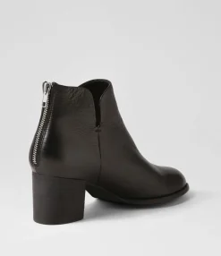 Clearance Midas Shoes Sutton Black Leather Ankle Boots