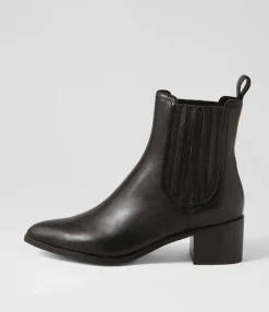 Cheap Midas Shoes Syma Black Leather Chelsea Boots