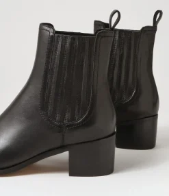 Cheap Midas Shoes Syma Black Leather Chelsea Boots