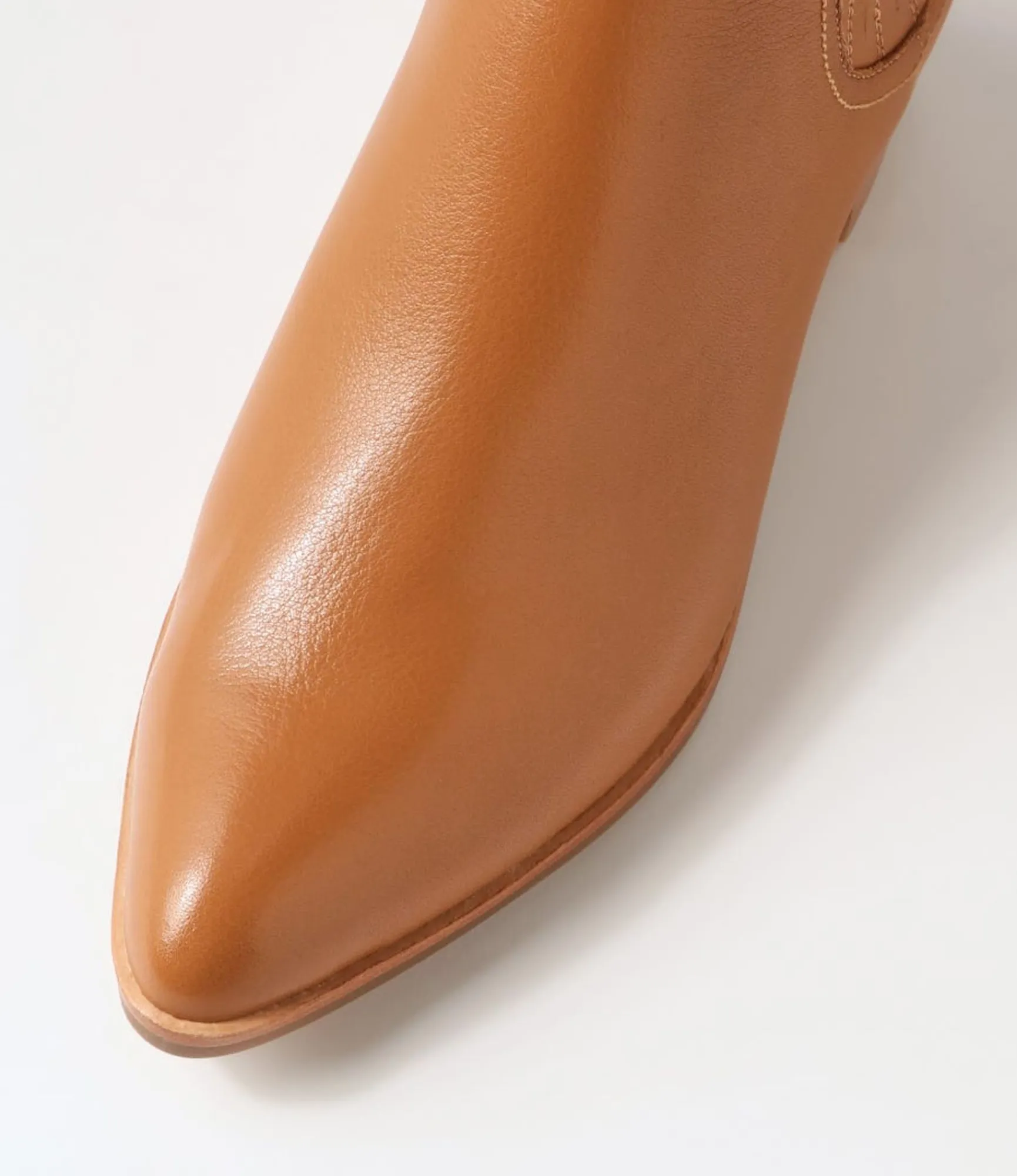 Fashion Midas Shoes Syma Dark Tan Leather Chelsea Boots