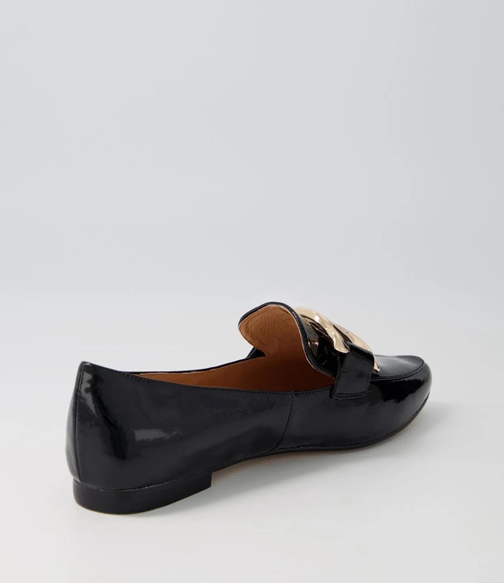 Store Midas Shoes Symona Black Patent Leather Loafers