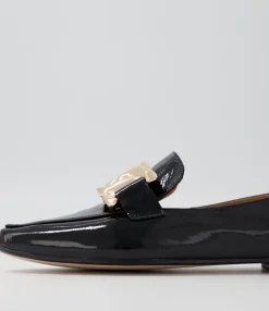 Store Midas Shoes Symona Black Patent Leather Loafers