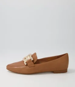 Best Midas Shoes Symona Dark Tan Leather Loafers