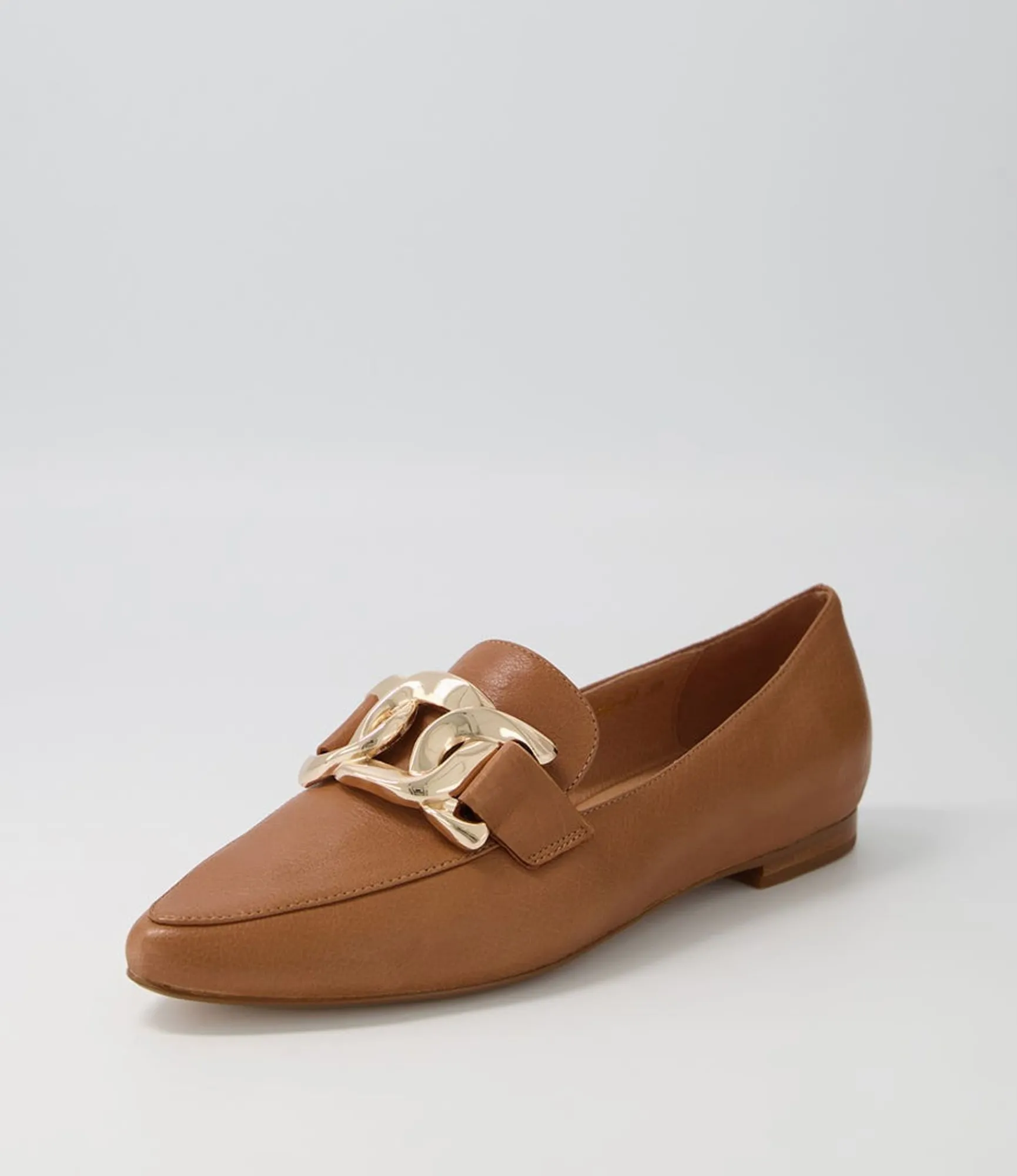 Best Midas Shoes Symona Dark Tan Leather Loafers
